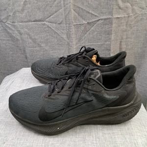 %Nike Air Zoom Winflo 7 Mens Size 14 Black Athletic Shoes Sneakers / A 30